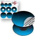 Decal Style Vinyl Skin Wrap 3 Pack for PopSockets Smooth Fades Neon Blue Black (POPSOCKET NOT INCLUDED)