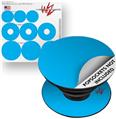 Decal Style Vinyl Skin Wrap 3 Pack for PopSockets Solids Collection Blue Neon (POPSOCKET NOT INCLUDED)