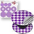 Decal Style Vinyl Skin Wrap 3 Pack for PopSockets Houndstooth Purple (POPSOCKET NOT INCLUDED)