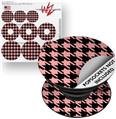 Decal Style Vinyl Skin Wrap 3 Pack for PopSockets Houndstooth Pink on Black (POPSOCKET NOT INCLUDED)