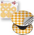 Decal Style Vinyl Skin Wrap 3 Pack for PopSockets Houndstooth Orange (POPSOCKET NOT INCLUDED)