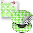 Decal Style Vinyl Skin Wrap 3 Pack for PopSockets Houndstooth Neon Lime Green (POPSOCKET NOT INCLUDED)