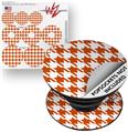 Decal Style Vinyl Skin Wrap 3 Pack for PopSockets Houndstooth Burnt Orange (POPSOCKET NOT INCLUDED)