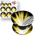 Decal Style Vinyl Skin Wrap 3 Pack for PopSockets Lightning Yellow (POPSOCKET NOT INCLUDED)