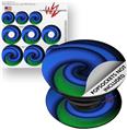 Decal Style Vinyl Skin Wrap 3 Pack for PopSockets Alecias Swirl 01 Blue (POPSOCKET NOT INCLUDED)