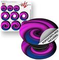 Decal Style Vinyl Skin Wrap 3 Pack for PopSockets Alecias Swirl 01 Purple (POPSOCKET NOT INCLUDED)