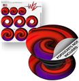 Decal Style Vinyl Skin Wrap 3 Pack for PopSockets Alecias Swirl 01 Red (POPSOCKET NOT INCLUDED)