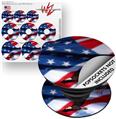 Decal Style Vinyl Skin Wrap 3 Pack for PopSockets Ole Glory Bald Eagle (POPSOCKET NOT INCLUDED)
