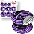 Decal Style Vinyl Skin Wrap 3 Pack for PopSockets Alecias Swirl 02 Purple (POPSOCKET NOT INCLUDED)
