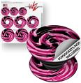 Decal Style Vinyl Skin Wrap 3 Pack for PopSockets Alecias Swirl 02 Hot Pink (POPSOCKET NOT INCLUDED)