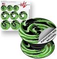 Decal Style Vinyl Skin Wrap 3 Pack for PopSockets Alecias Swirl 02 Green (POPSOCKET NOT INCLUDED)