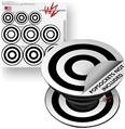 Decal Style Vinyl Skin Wrap 3 Pack for PopSockets Bullseye Black and White (POPSOCKET NOT INCLUDED)