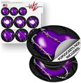 Decal Style Vinyl Skin Wrap 3 Pack for PopSockets Barbwire Heart Purple (POPSOCKET NOT INCLUDED)