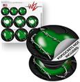 Decal Style Vinyl Skin Wrap 3 Pack for PopSockets Barbwire Heart Green (POPSOCKET NOT INCLUDED)