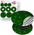 Decal Style Vinyl Skin Wrap 3 Pack for PopSockets Christmas Holly Leaves on Green (POPSOCKET NOT INCLUDED)