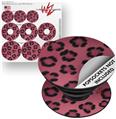 Decal Style Vinyl Skin Wrap 3 Pack for PopSockets Leopard Skin Pink (POPSOCKET NOT INCLUDED)