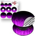 Decal Style Vinyl Skin Wrap 3 Pack for PopSockets Fire Purple (POPSOCKET NOT INCLUDED)