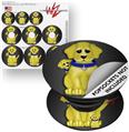 Decal Style Vinyl Skin Wrap 3 Pack for PopSockets Puppy Dogs on Black (POPSOCKET NOT INCLUDED)