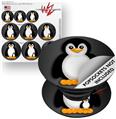 Decal Style Vinyl Skin Wrap 3 Pack for PopSockets Penguins on Black (POPSOCKET NOT INCLUDED)