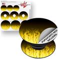 Decal Style Vinyl Skin Wrap 3 Pack for PopSockets Fire Yellow (POPSOCKET NOT INCLUDED)