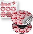 Decal Style Vinyl Skin Wrap 3 Pack for PopSockets Petals Red (POPSOCKET NOT INCLUDED)