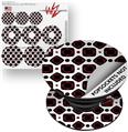 Decal Style Vinyl Skin Wrap 3 Pack for PopSockets Red And Black Squared (POPSOCKET NOT INCLUDED)