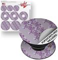 Decal Style Vinyl Skin Wrap 3 Pack for PopSockets Victorian Design Purple (POPSOCKET NOT INCLUDED)