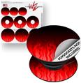 Decal Style Vinyl Skin Wrap 3 Pack for PopSockets Fire Red (POPSOCKET NOT INCLUDED)