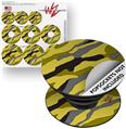 Decal Style Vinyl Skin Wrap 3 Pack for PopSockets Camouflage Yellow (POPSOCKET NOT INCLUDED)