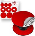 Decal Style Vinyl Skin Wrap 3 Pack for PopSockets Solids Collection Red (POPSOCKET NOT INCLUDED)