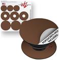 Decal Style Vinyl Skin Wrap 3 Pack for PopSockets Solids Collection Chocolate Brown (POPSOCKET NOT INCLUDED)