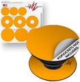 Decal Style Vinyl Skin Wrap 3 Pack for PopSockets Solids Collection Orange (POPSOCKET NOT INCLUDED)