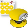 Decal Style Vinyl Skin Wrap 3 Pack for PopSockets Solids Collection Yellow (POPSOCKET NOT INCLUDED)