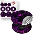 Decal Style Vinyl Skin Wrap 3 Pack for PopSockets Twisted Garden Purple and Hot Pink (POPSOCKET NOT INCLUDED)