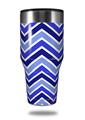 Skin Decal Wrap for Walmart Ozark Trail Tumblers 40oz Zig Zag Blues (TUMBLER NOT INCLUDED)