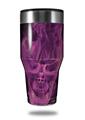 Skin Decal Wrap for Walmart Ozark Trail Tumblers 40oz Flaming Fire Skull Hot Pink Fuchsia (TUMBLER NOT INCLUDED)