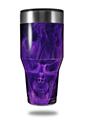 Skin Decal Wrap for Walmart Ozark Trail Tumblers 40oz Flaming Fire Skull Purple (TUMBLER NOT INCLUDED)