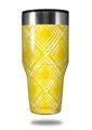 Skin Decal Wrap for Walmart Ozark Trail Tumblers 40oz Wavey Yellow (TUMBLER NOT INCLUDED)