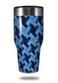 Skin Decal Wrap for Walmart Ozark Trail Tumblers 40oz Retro Houndstooth Blue (TUMBLER NOT INCLUDED)