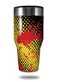 Skin Decal Wrap for Walmart Ozark Trail Tumblers 40oz Halftone Splatter Yellow Red (TUMBLER NOT INCLUDED)