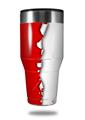 Skin Decal Wrap for Walmart Ozark Trail Tumblers 40oz Ripped Colors Red White (TUMBLER NOT INCLUDED)