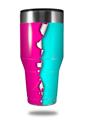 Skin Decal Wrap for Walmart Ozark Trail Tumblers 40oz Ripped Colors Hot Pink Neon Teal (TUMBLER NOT INCLUDED)