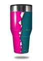 Skin Decal Wrap for Walmart Ozark Trail Tumblers 40oz Ripped Colors Hot Pink Seafoam Green (TUMBLER NOT INCLUDED)