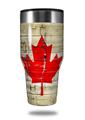 Skin Decal Wrap for Walmart Ozark Trail Tumblers 40oz Painted Faded and Cracked Canadian Canada Flag (TUMBLER NOT INCLUDED)