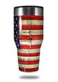 Skin Decal Wrap for Walmart Ozark Trail Tumblers 40oz Painted Faded and Cracked USA American Flag (TUMBLER NOT INCLUDED)