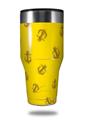 Skin Decal Wrap for Walmart Ozark Trail Tumblers 40oz Anchors Away Yellow (TUMBLER NOT INCLUDED)