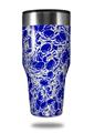 Skin Decal Wrap for Walmart Ozark Trail Tumblers 40oz Scattered Skulls Royal Blue (TUMBLER NOT INCLUDED)