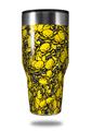 Skin Decal Wrap for Walmart Ozark Trail Tumblers 40oz Scattered Skulls Yellow (TUMBLER NOT INCLUDED)