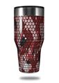 Skin Decal Wrap for Walmart Ozark Trail Tumblers 40oz HEX Mesh Camo 01 Red (TUMBLER NOT INCLUDED)