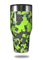 Skin Decal Wrap for Walmart Ozark Trail Tumblers 40oz WraptorCamo Old School Camouflage Camo Lime Green (TUMBLER NOT INCLUDED)